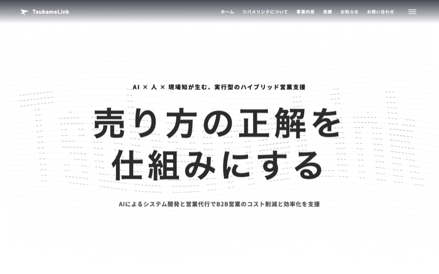 ツバメリンク B のトップ画面